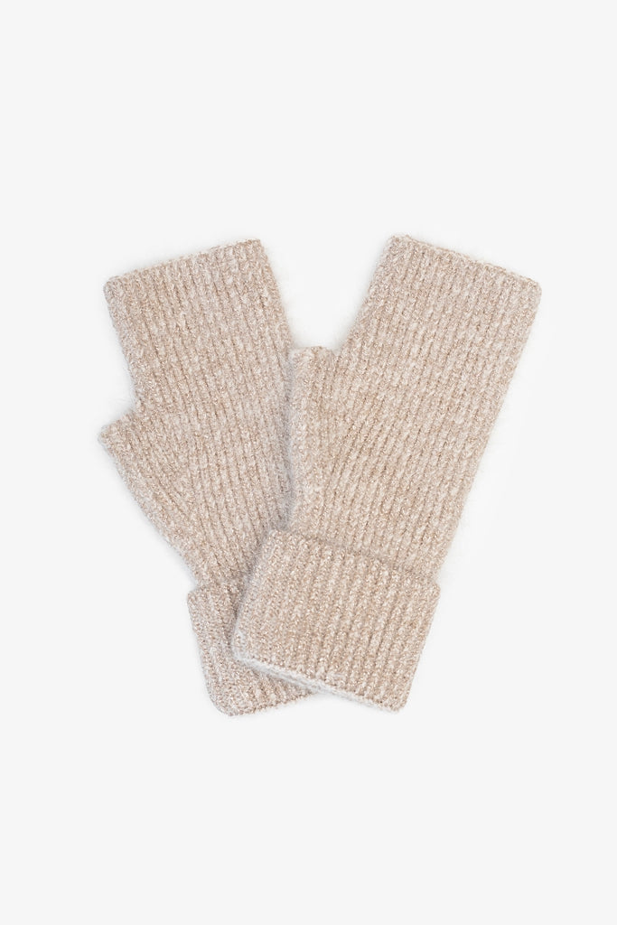 Antler Eloise Fingerless Gloves | Natural Gold Fleck