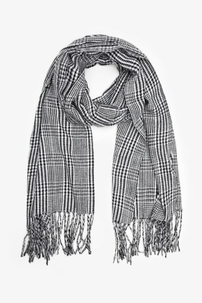 Antler Highland Scarf | Black White
