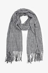Antler Highland Scarf | Black White