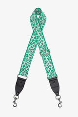 Antler Bag Strap |  Cheetah Silver & Green
