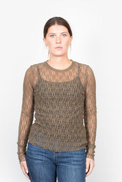 Antler Spliced Layer Top | Olive