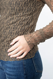 Antler Spliced Layer Top | Olive