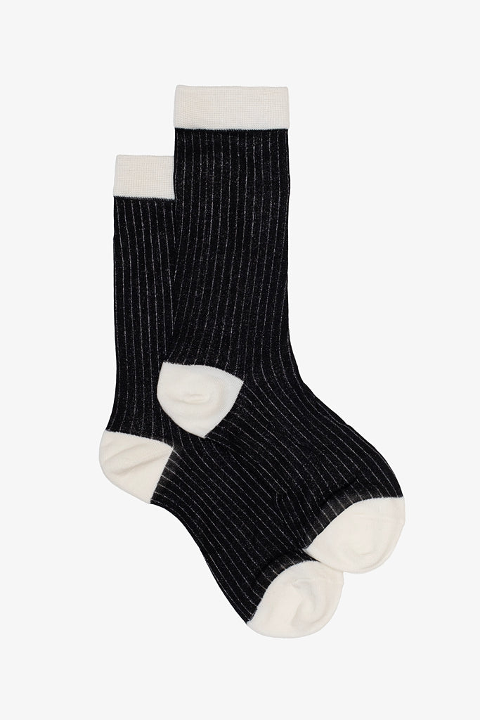 Antler Sheer Socks | Tuxedo