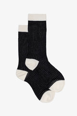 Antler Sheer Socks | Tuxedo