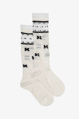 Antler Sheer Socks | Pearl Bow