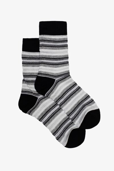 Antler Sheer Socks | Licorice Stripe