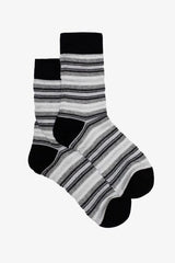 Antler Sheer Socks | Licorice Stripe