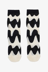 Antler Socks | Black+White Wave