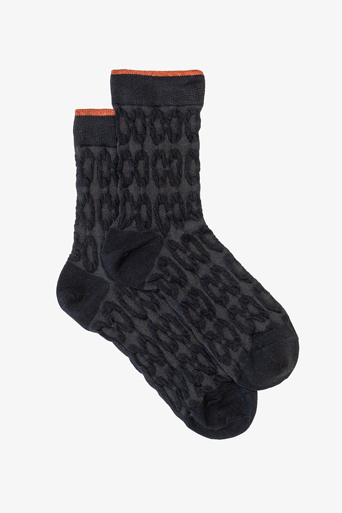 Antler Rust Top Black Sock