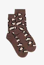 Antler Socks  | Mocha Leopard