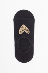 Antler No Show Socks | Gold Heart