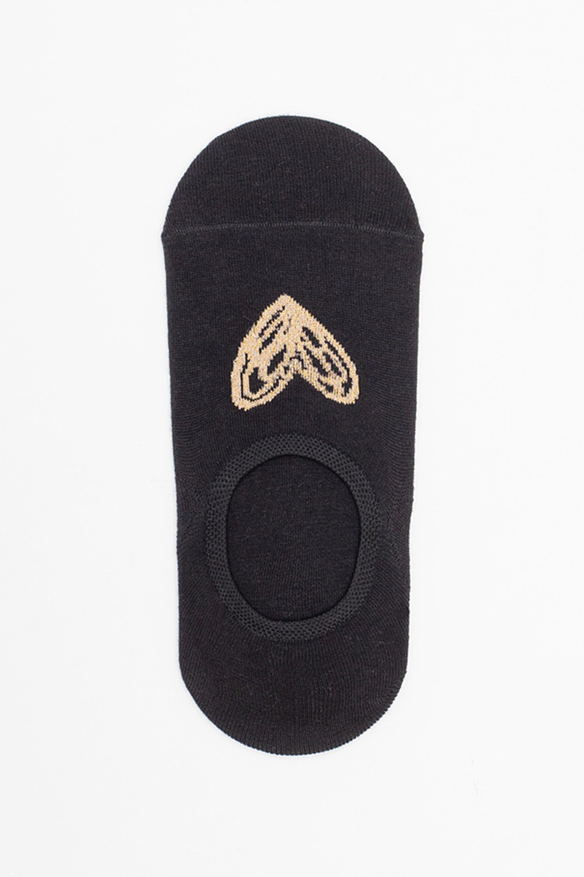 Antler No Show Socks | Gold Heart