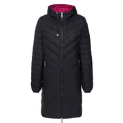 Moke Arnie Reversible Puffer Down Coat | Black Rose Violet