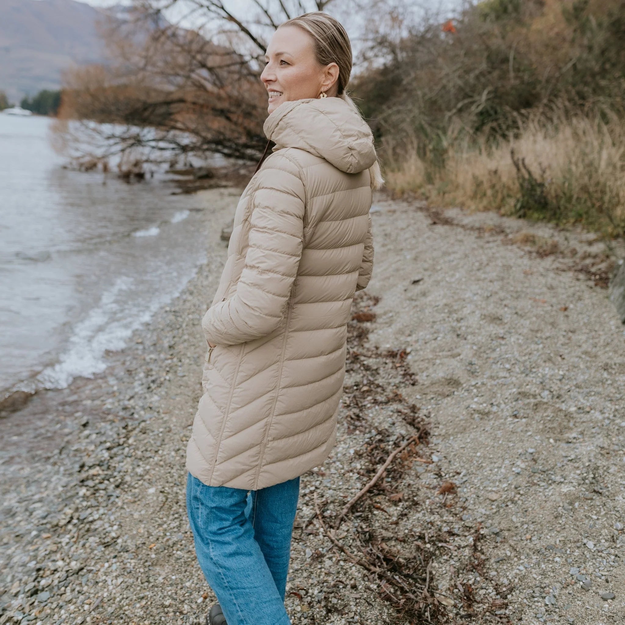 Moke Arnie Reversible Puffer Down Coat | Chocolate Palomino