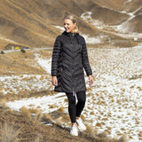 Moke Arnie Reversible Puffer Down Coat | Black Rose Violet