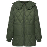 Moke Tess Womens Quilt Coat | Olive Green