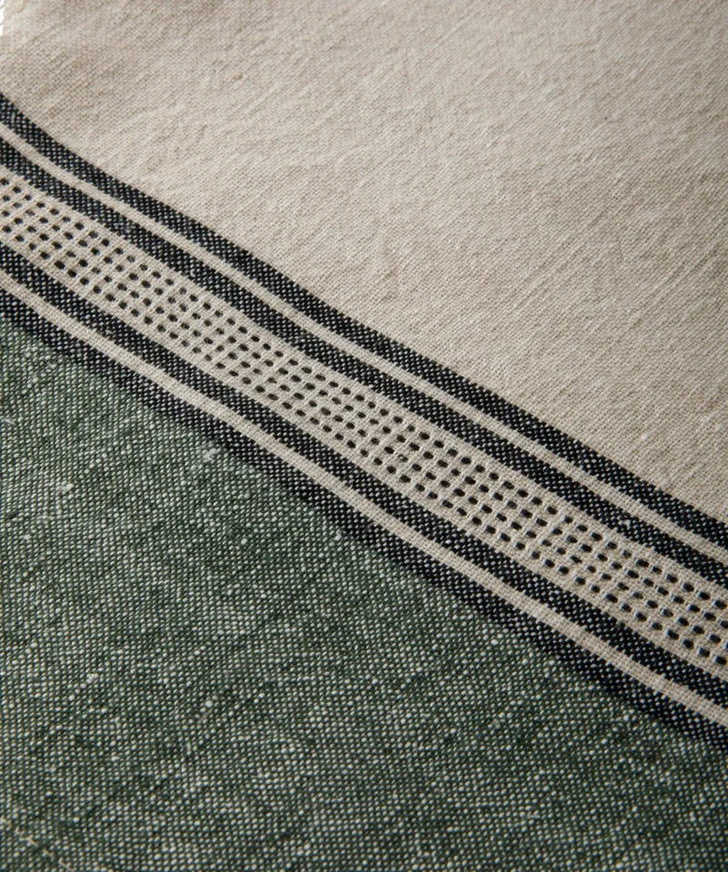 French Country Ribbon Atelier Tea Towel | Green Ribbon