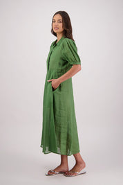 Briarwood Thelma Dress | Ramie Green