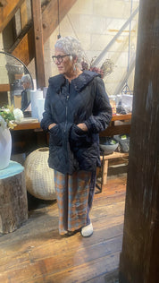 Moke Tess Womens Quilt Coat | Black