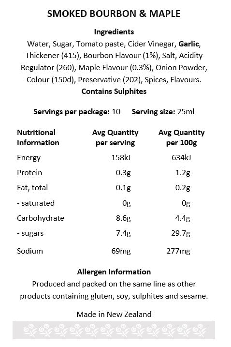 Herb & Spice Mill BBQ Sauce | Smoked Bourbon & Maple 250ml