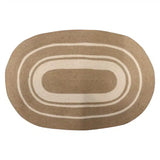 Jute Oval Door Mat | Natural White