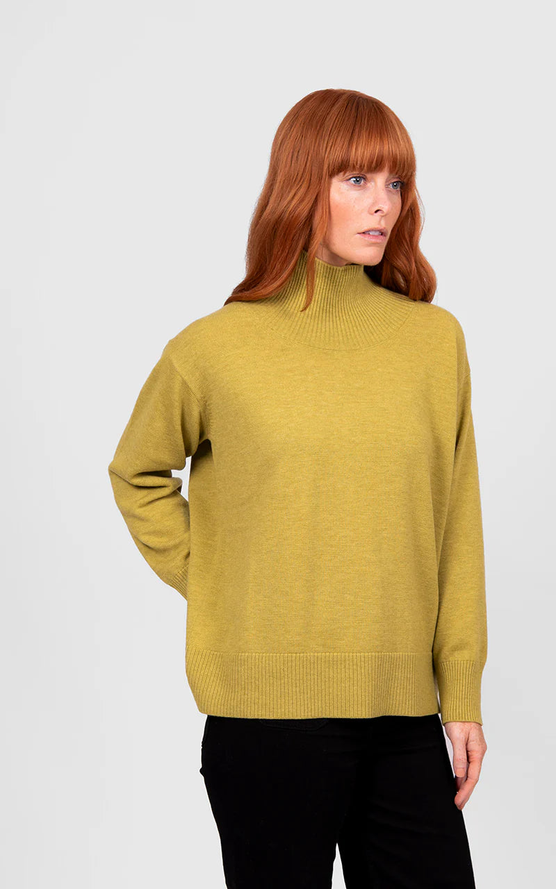 Bridge & Lord Wide Rib Crew Neck | Citrine