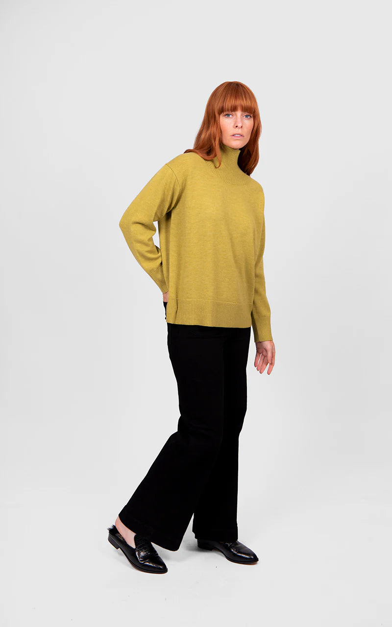 Bridge & Lord Wide Rib Crew Neck | Citrine