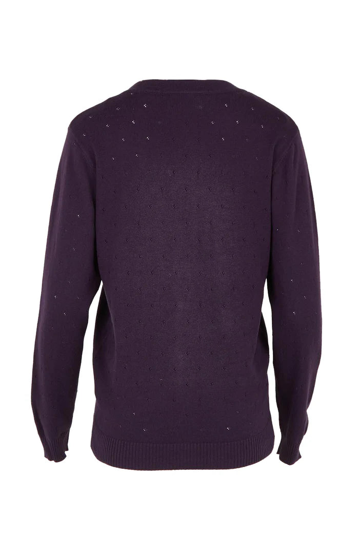 Boom Shankar Lora Cardigan | Aubergine