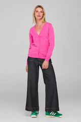 Boom Shankar Lora Cardigan | Deep Pink