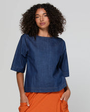 Boom Shankar Fumiko Tee | Dark Denim