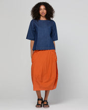 Boom Shankar Fumiko Tee | Dark Denim