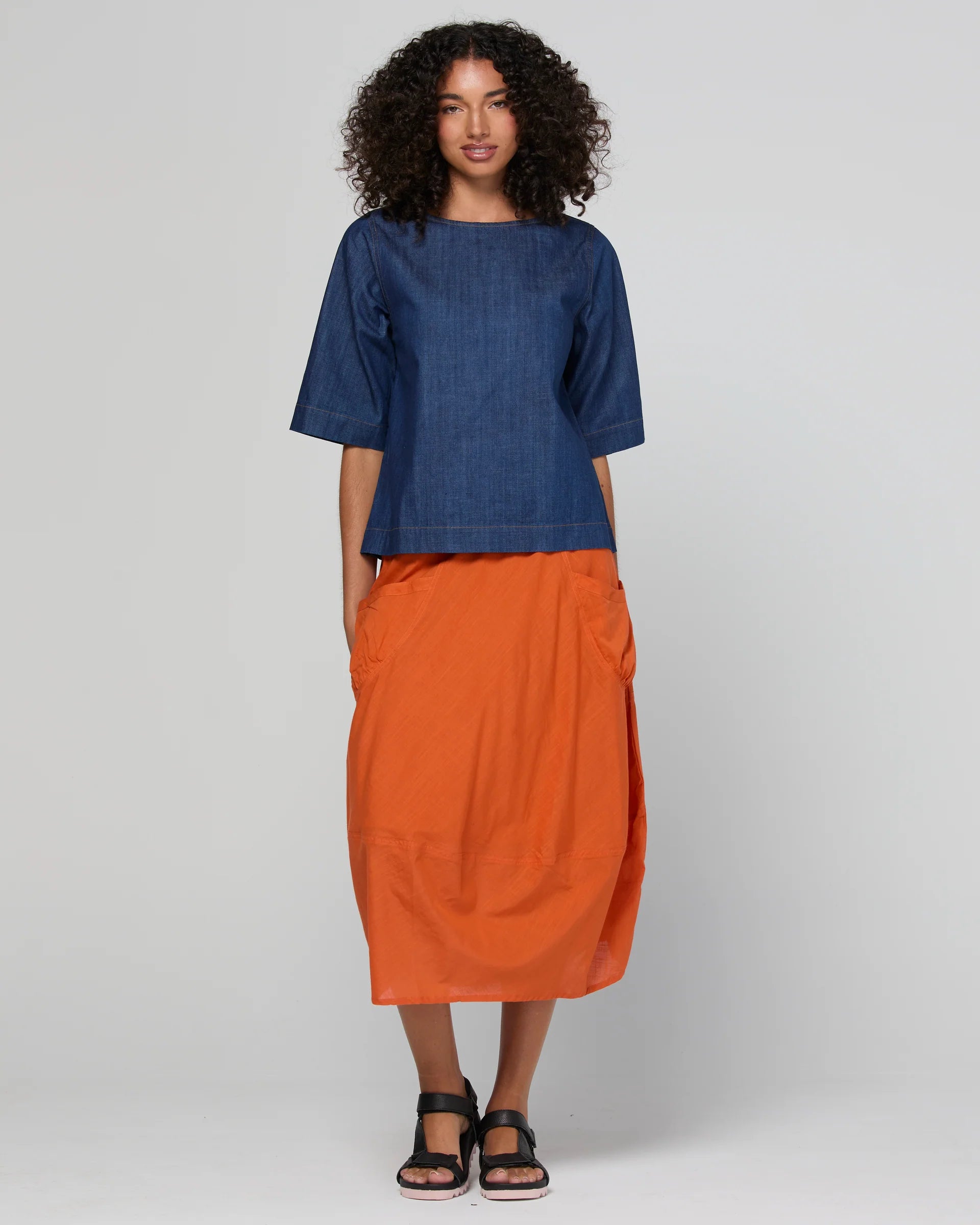 Boom Shankar Fumiko Tee | Dark Denim