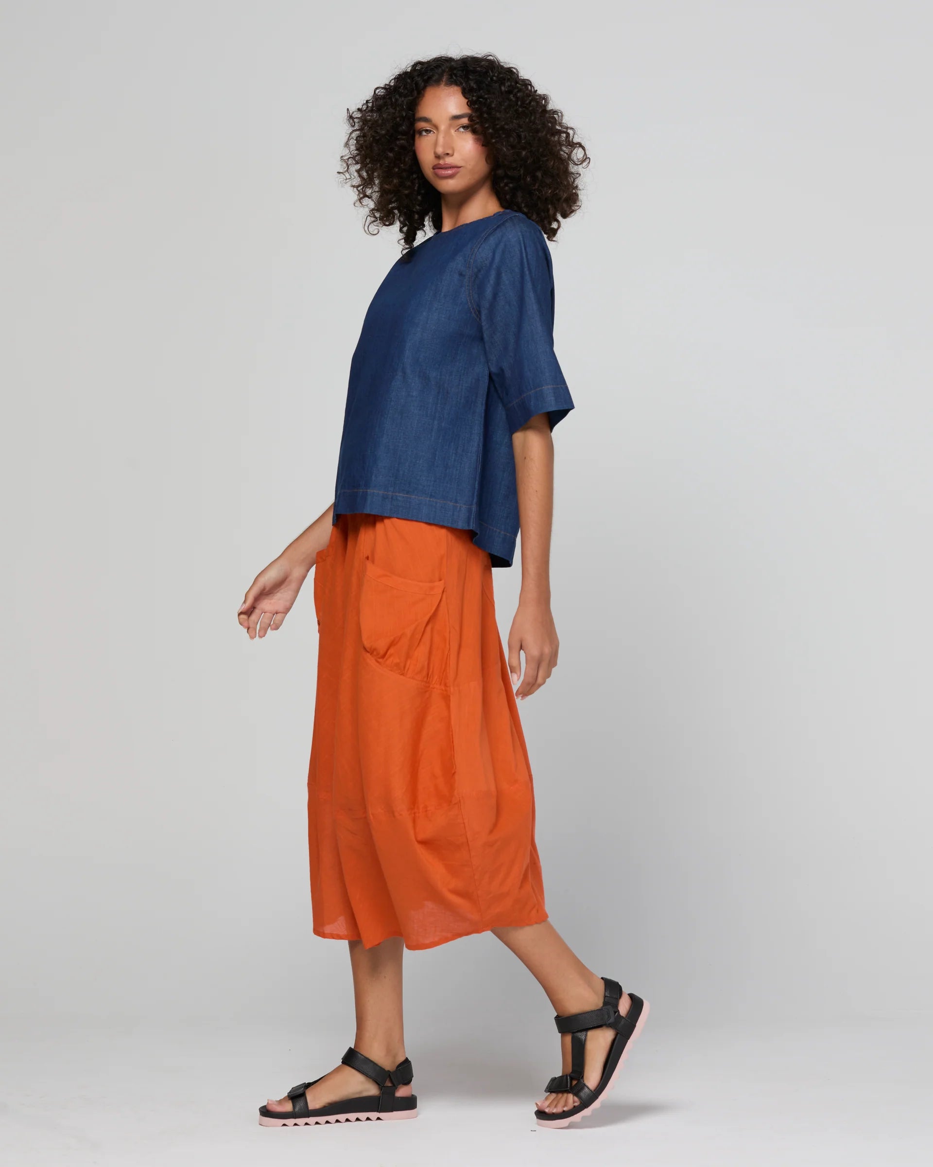 Boom Shankar Fumiko Tee | Dark Denim