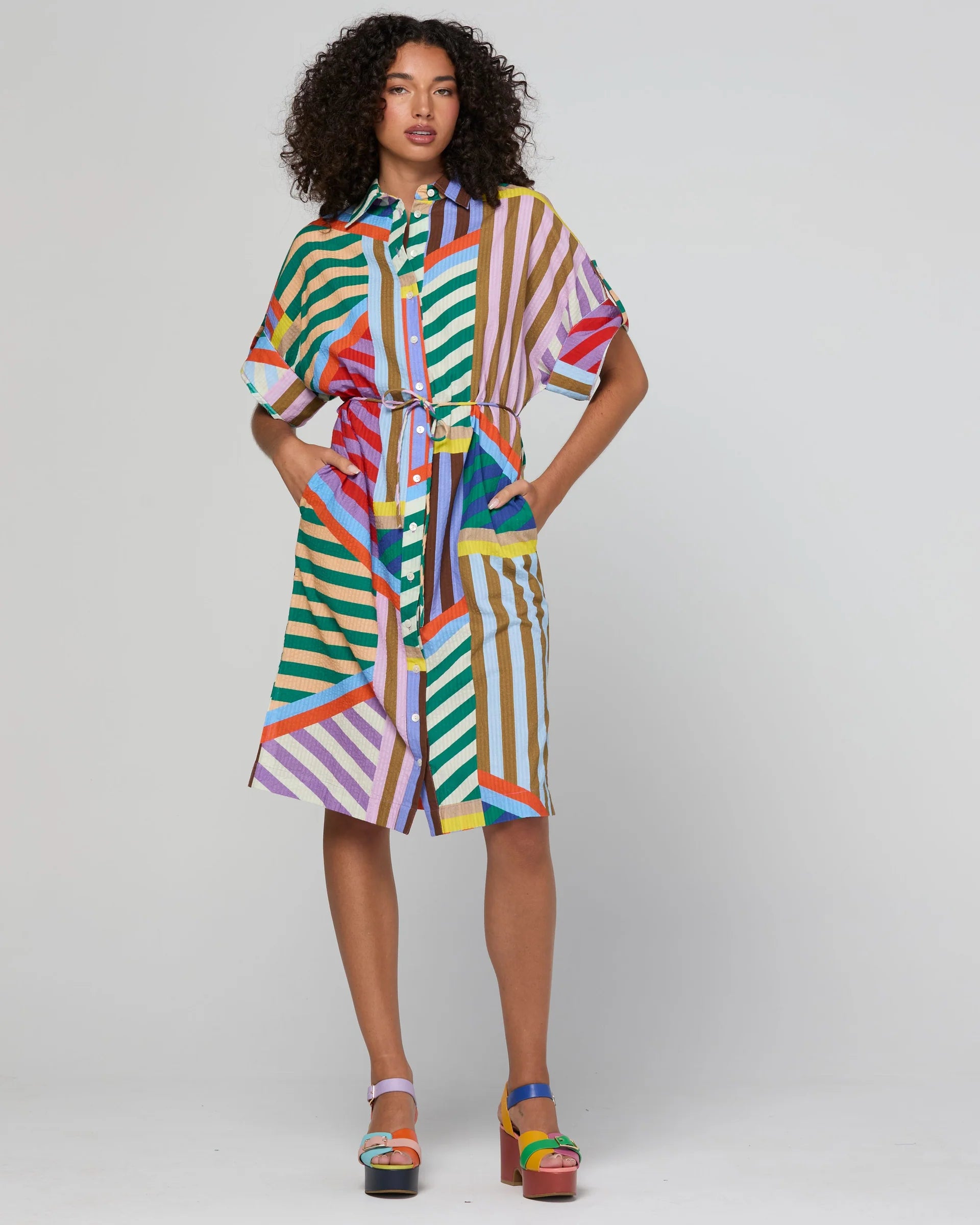 Boom Shankar Maui Dress | Liquorice Stripe