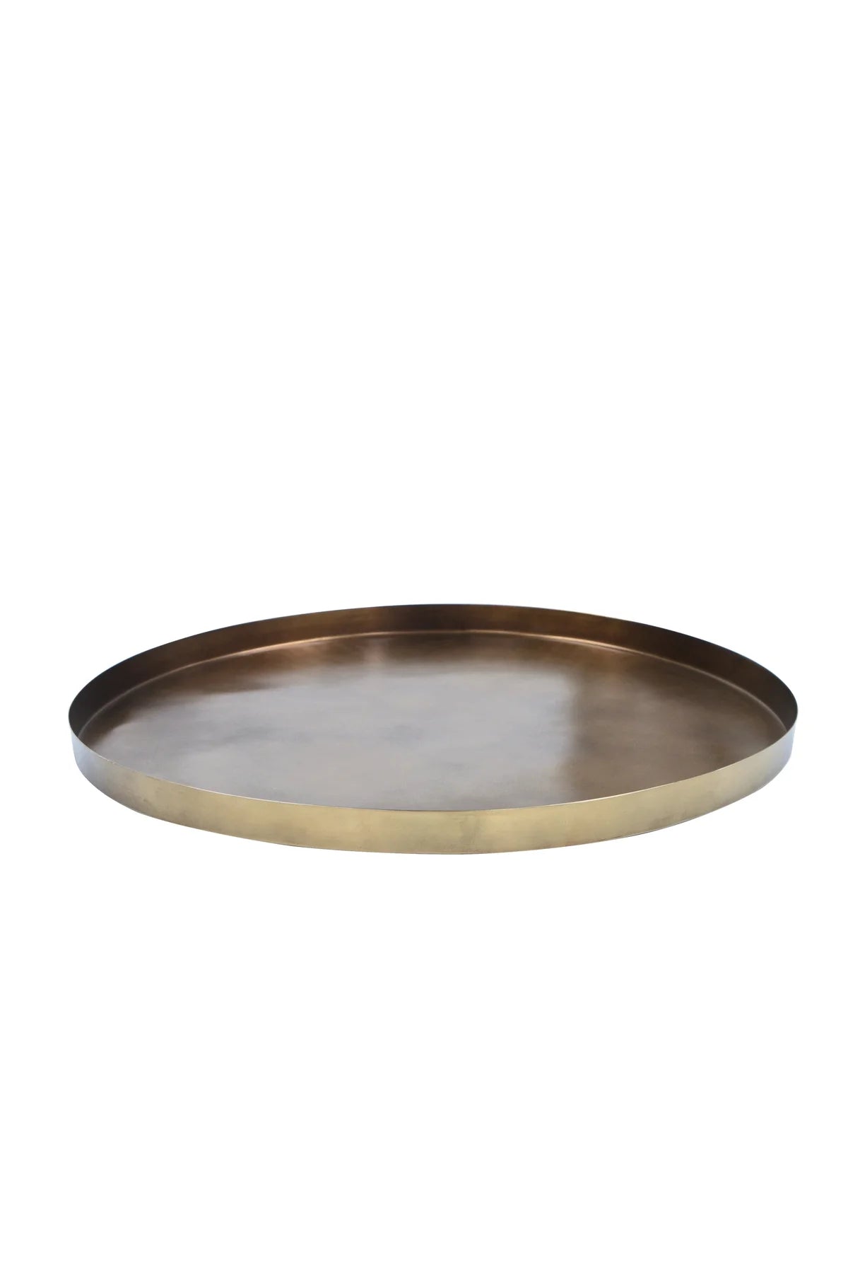 Maytime Elijah Round Tray | Brass Finish