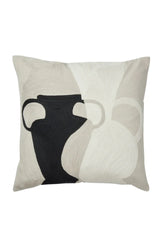 Broste Eva Cushion Cover With Inner | Black Beige