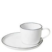 Broste Salt Cup & Saucer | White Large
