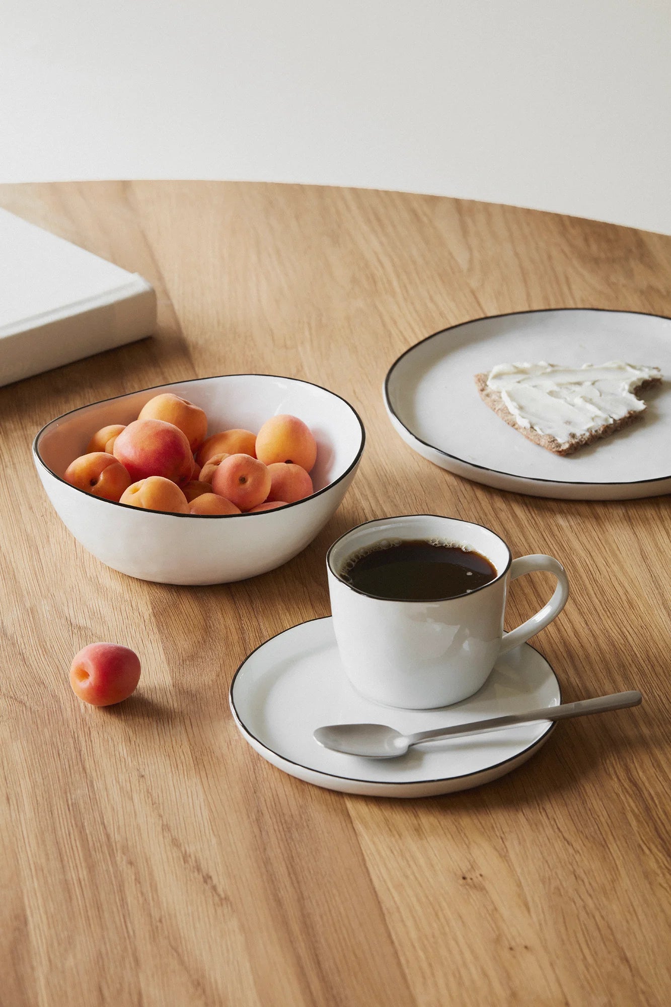 Broste Salt Cup & Saucer | White Large