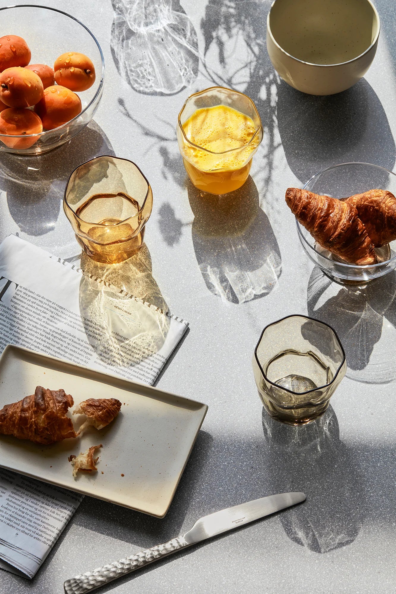 Broste Limfjord Glass Tumbler | Light Grey Large