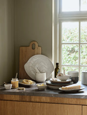 Broste Pesce Fish Round Plate | White