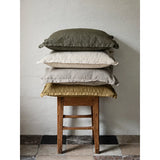 Broste Cushion Linn | Grape Leaf Green