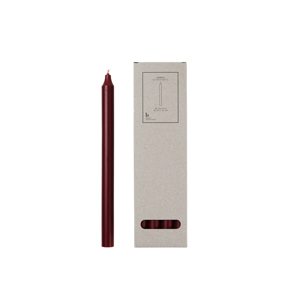 Broste Taper candles | Burgundy Set Of 8