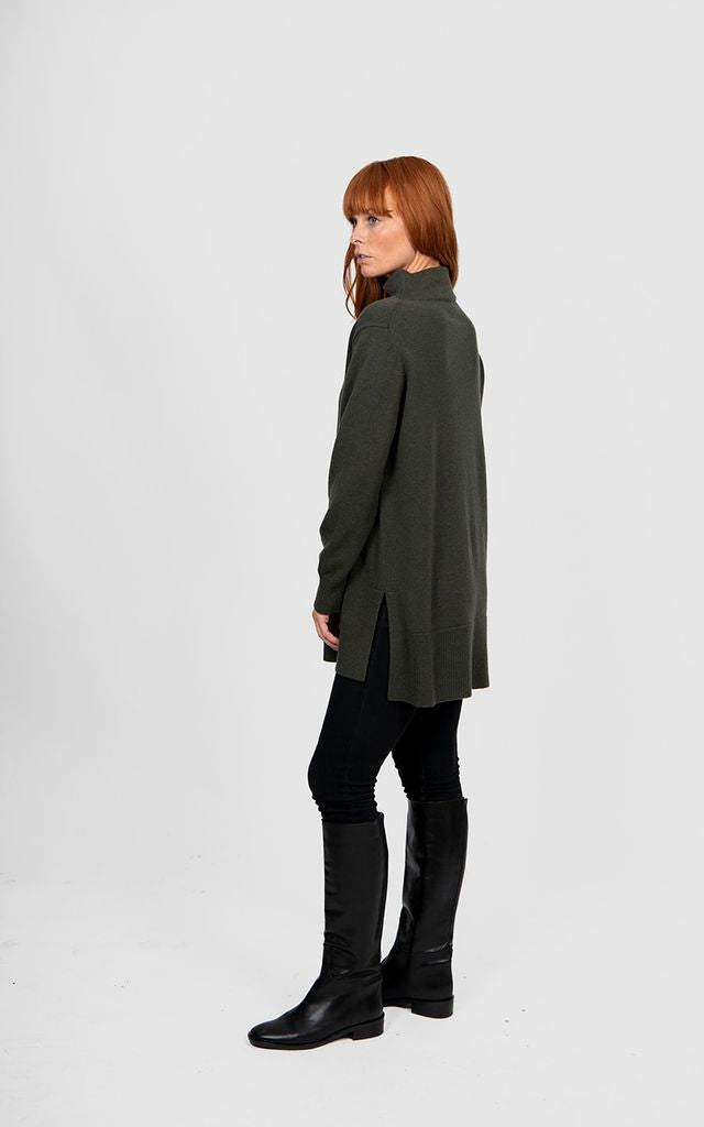 Bridge & Lord Funnel Neck Tunic | Olive