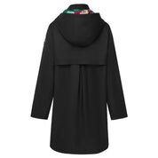 Moke Billie Womens Rain Coat | Black With Evie Marble Print