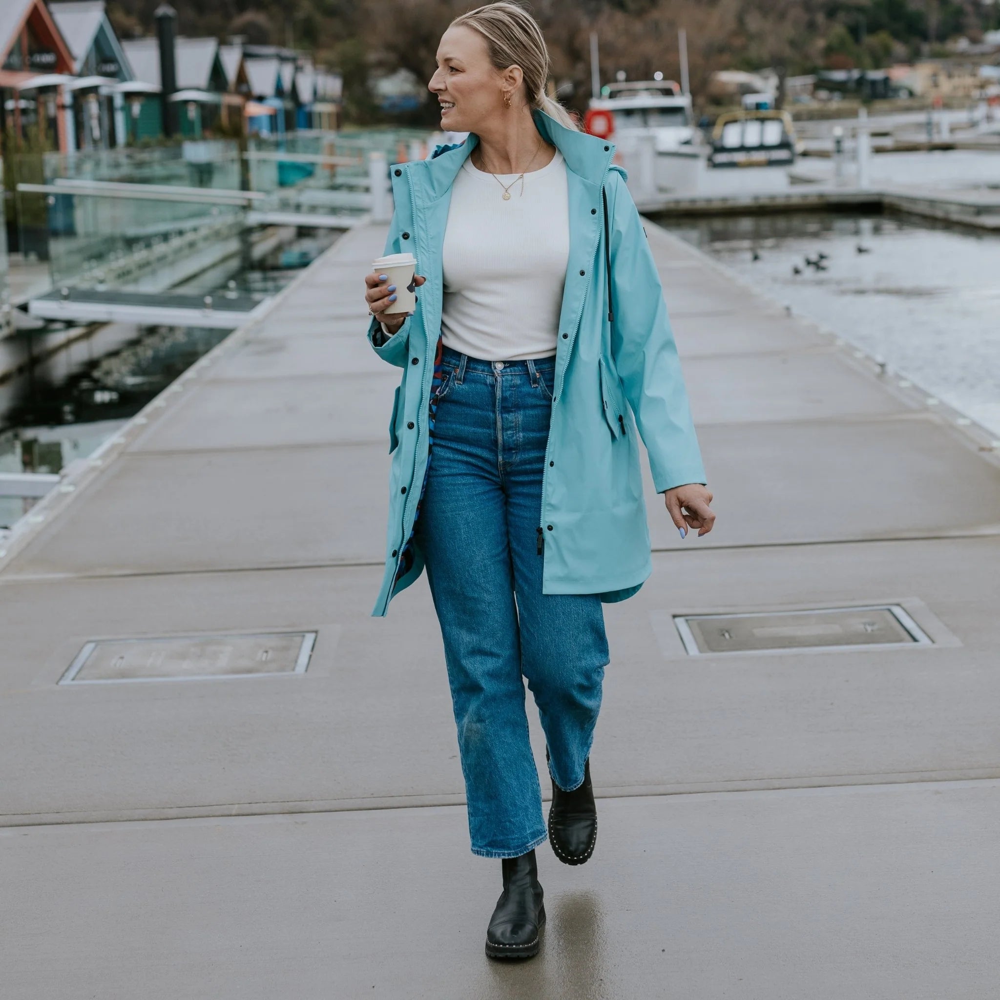 Moke Billie Raincoat | Aqua Evie Aqua Trails