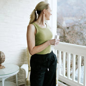 Moke Birdie Womens Rib Tank | Avocado