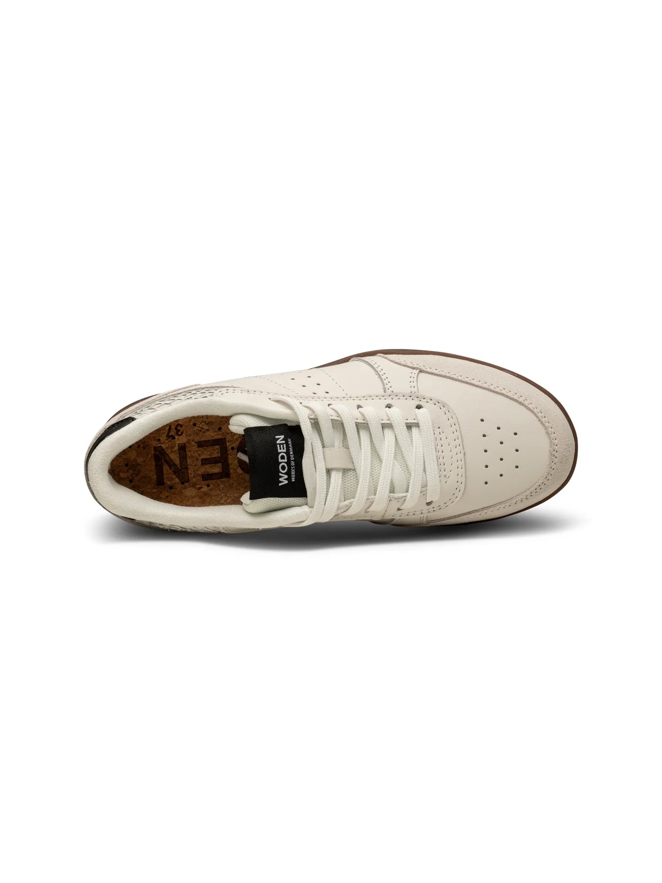 Woden Bjork Mix Sneaker | Blanc de Blanc Black