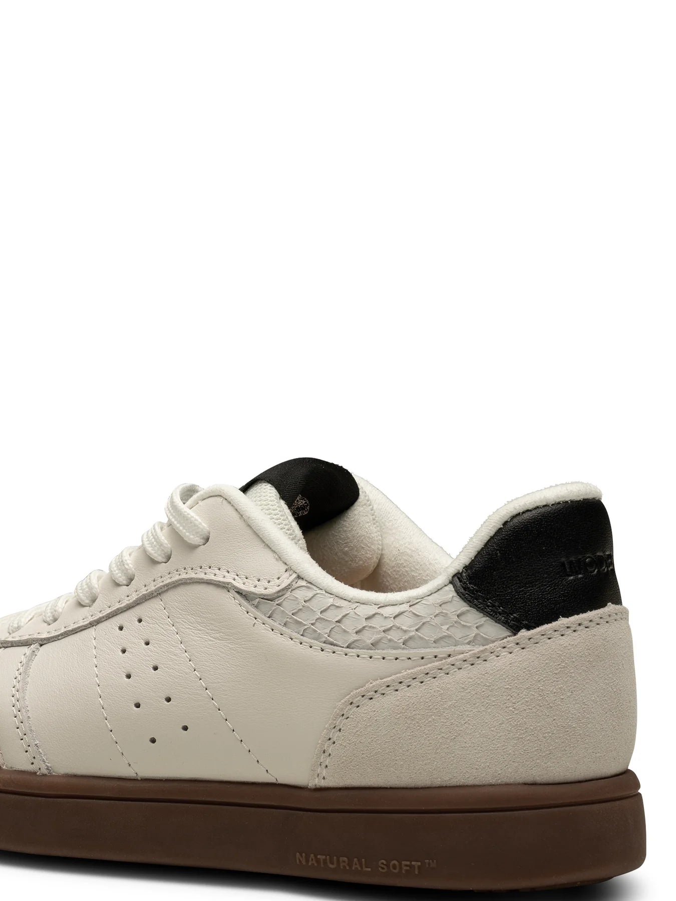 Woden Bjork Mix Sneaker | Blanc de Blanc Black