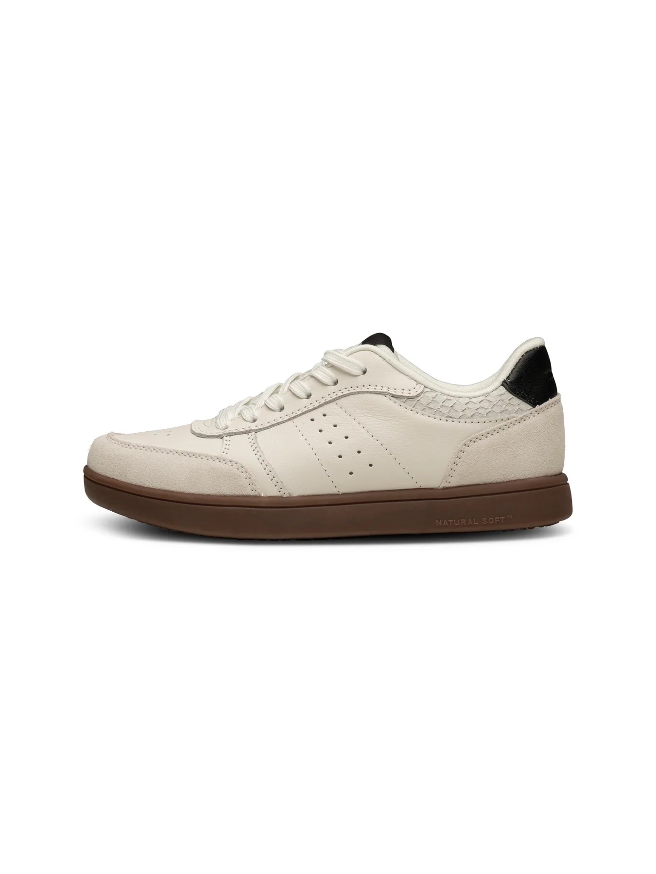 Woden Bjork Mix Sneaker | Blanc de Blanc Black