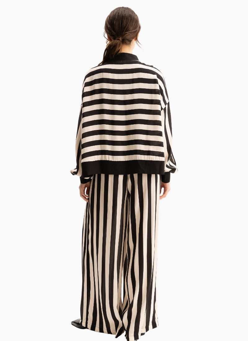 Blacklist Cora Bomber Jacket | Stripe